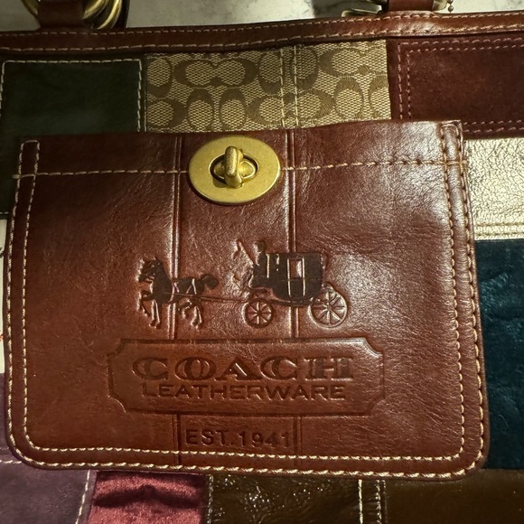 Coach Holiday Patchwork Galley Tote - Picture 2 of 12